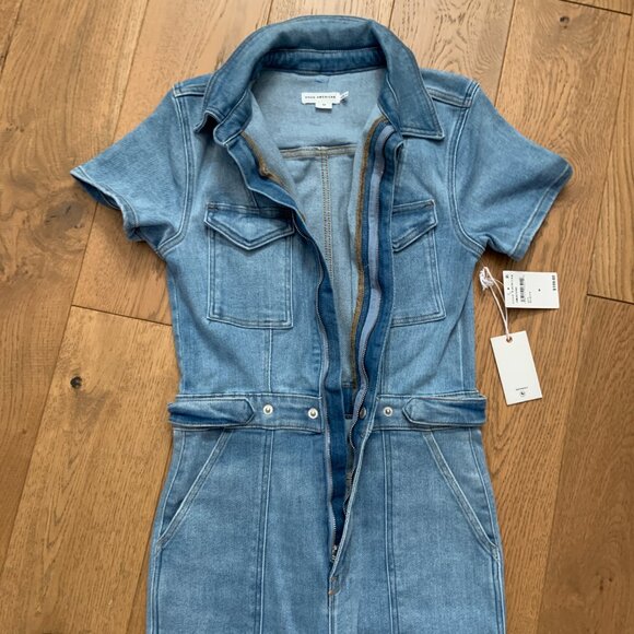 Women's Good American Fit For Success Jumpsuit Denim Jean Light Blue Size M - Picture 7 of 15